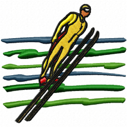 Ski Embroidery Design 9